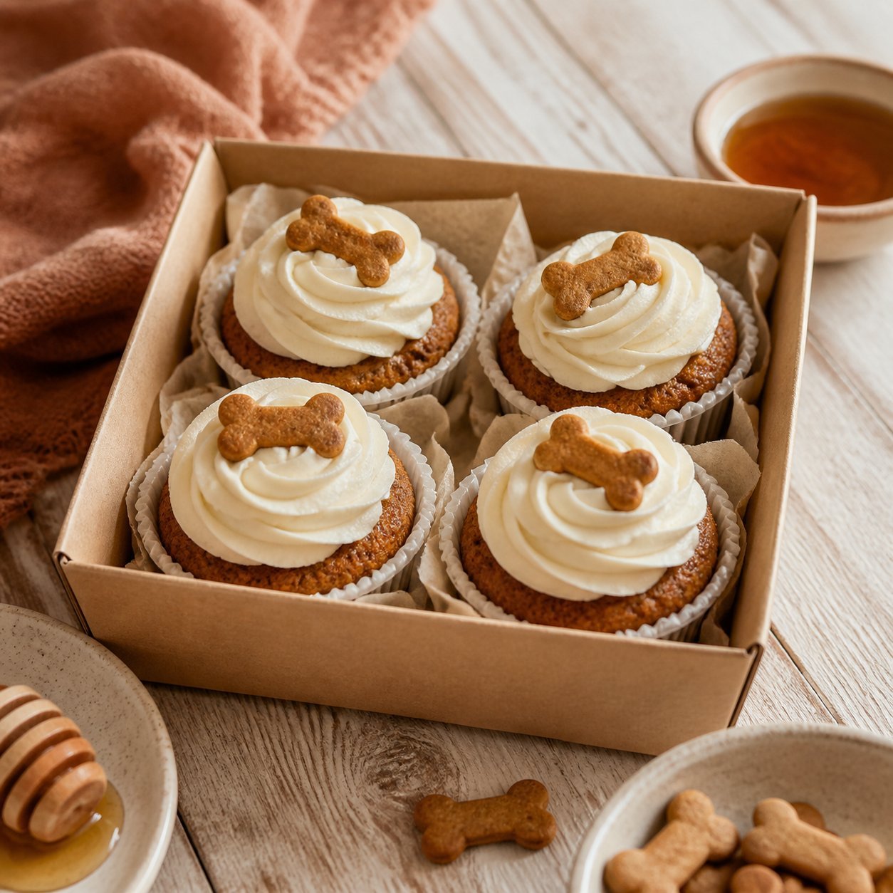 Box mit Hunde-Muffins