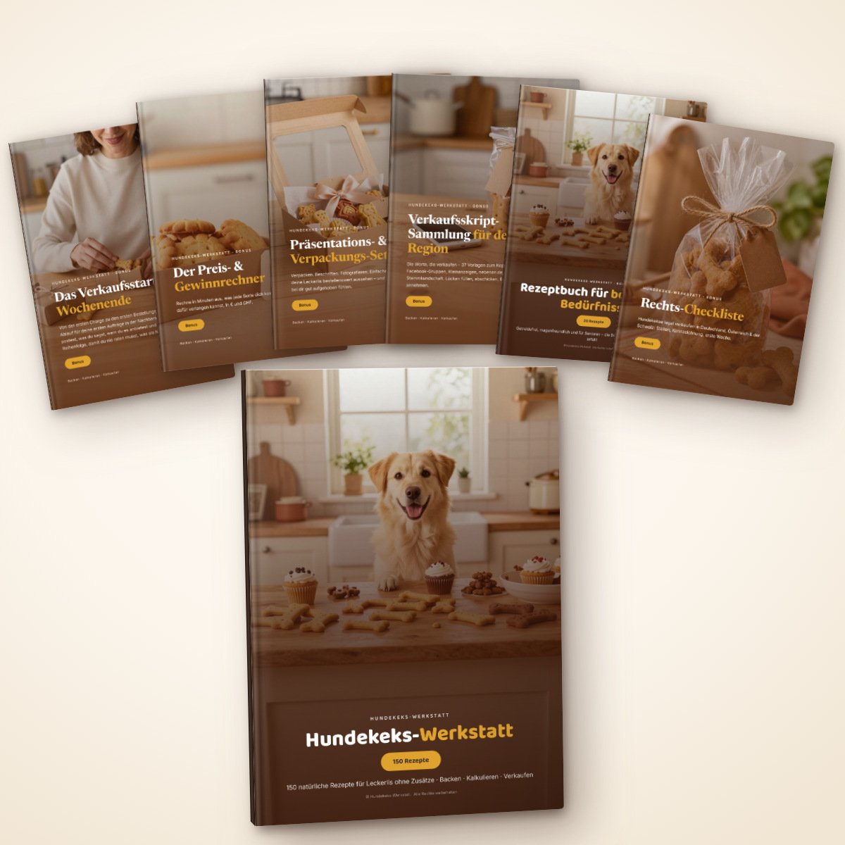 Alle Bestandteile der Hundekeks-Werkstatt im Überblick